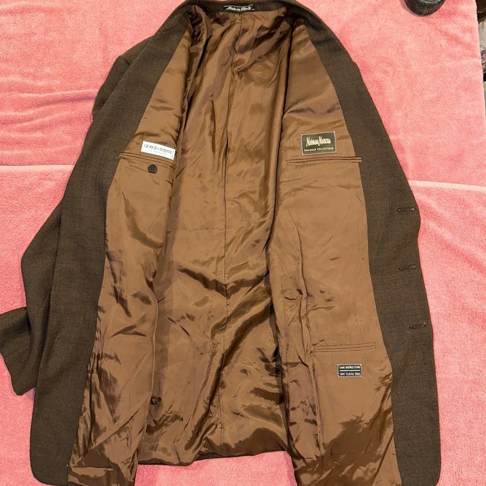 Giorgio Armani Brown Wool Sport Coat